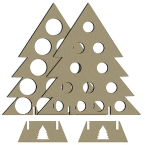 COOLHOOD Advent Christmas Calendar Wine Rack Practical Wood Advent Calendar Wine Stand Rack for Home Entertaining Use
