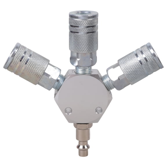 COOLHOOD Air Compressor Manifold Fitting 3 Way Manifold Quick Connectors Multipurpose Industrial Type Air Plugs Replacement