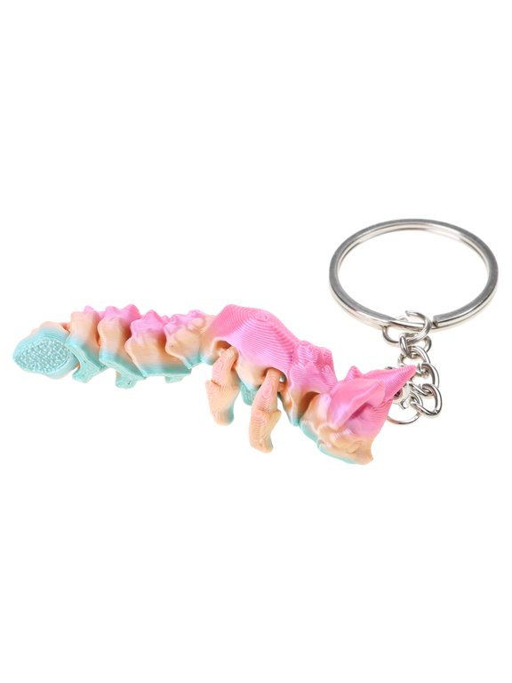 Articulated Foxes Figurine Keychain, 3D Printed Multi Joint Movable Foxes Keychain for Decoration and Play