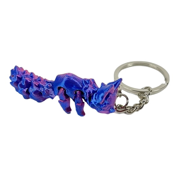 COOLHOOD Articulated Foxes Figurine Keychain, 3D Printed Multi Joint Movable Foxes Keychain for Decoration and Play