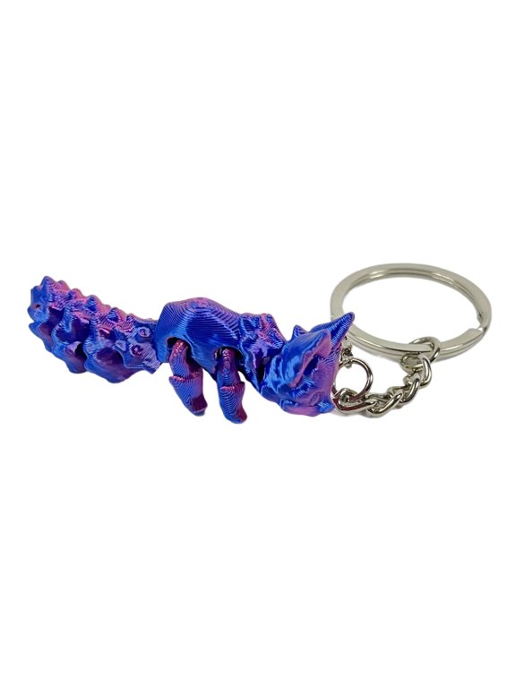 Articulated Foxes Figurine Keychain, 3D Printed Multi Joint Movable Foxes Keychain for Decoration and Play