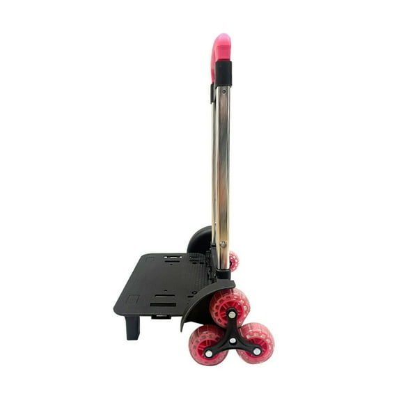 COOLHOOD Backpack Trolley Foldable Trolley Cart 6 Wheels Rolling-Luggage Carts Aluminium Alloy Luggage Hand Cart for School Bags