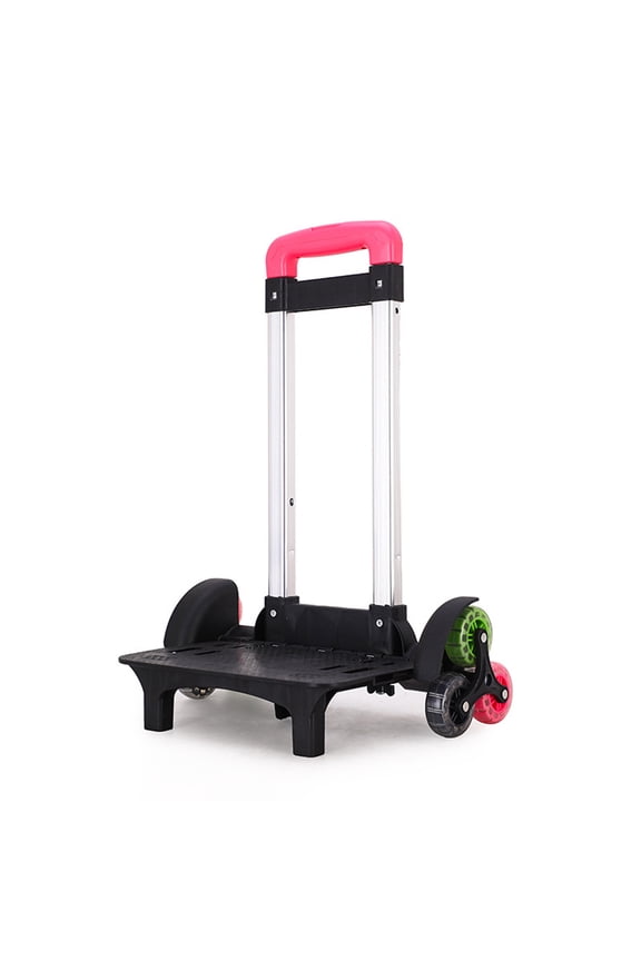 Backpack Trolley Foldable Trolley Cart 6 Wheels Rolling-Luggage Carts Aluminium Alloy Luggage Hand Cart for School Bags
