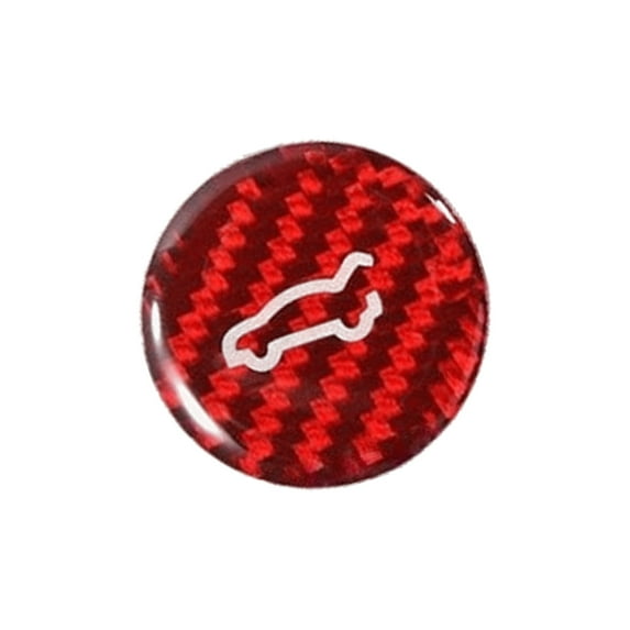 COOLHOOD Carbon Fiber Trunk Button Cover For Car Sporty Design Protects Button Series Racing Aesthetic