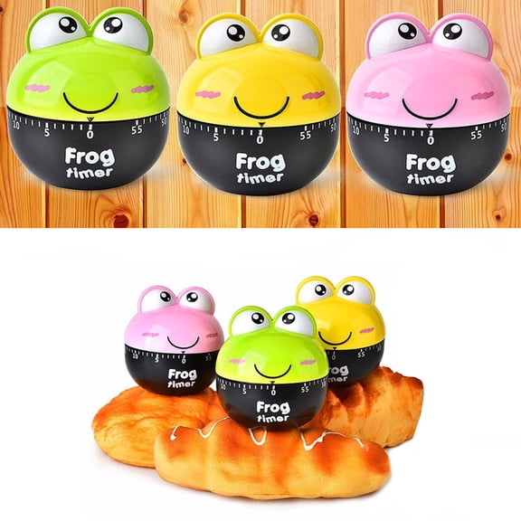 COOLHOOD Cartoon for Frog Timer Cooking Mechanical Alarm Sleep Reminder Clocks Kitchen