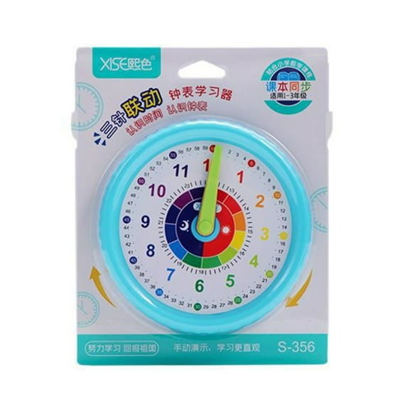 COOLHOOD Children Early Learning Clock 5Inch Educational Clock Telling Time Teaching Clock With Moveable Hand For Classroom Home