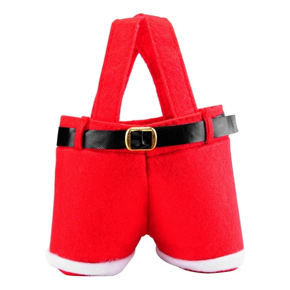 COOLHOOD Christmas Decorations Candy Bag Wine Bottle Holder Santa Pants Lovely Treat Bags