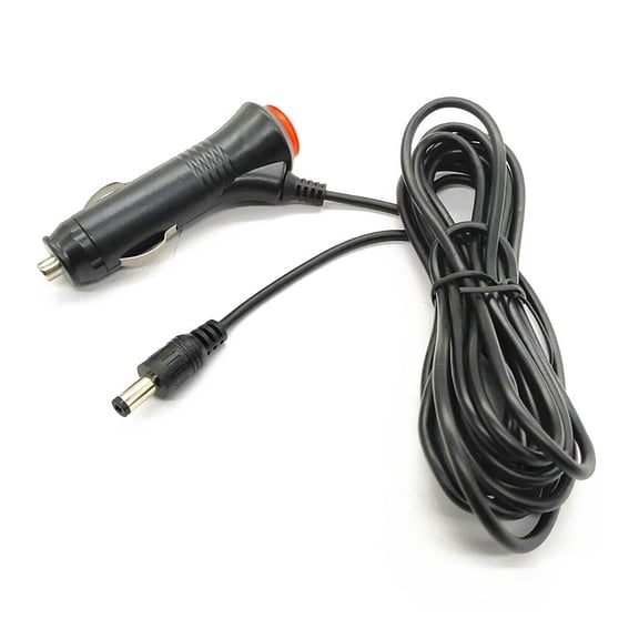 COOLHOOD Cigarettes Male to DC5.5x2.1mm Male Power Cord Extension Cable Wire with Switching Control Button for Car Fan