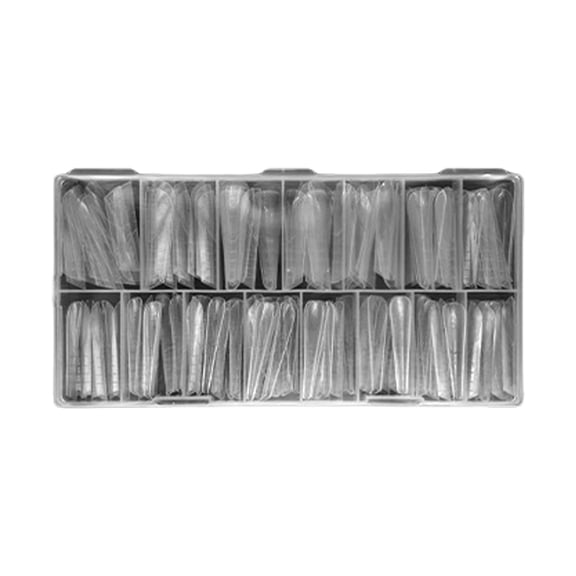 COOLHOOD Clear Duals Form Acrylic Nails Systems UVS Gel Nails Mold Full Covers Fasle Nails Tip with Scale Manicure Pedicure Tool