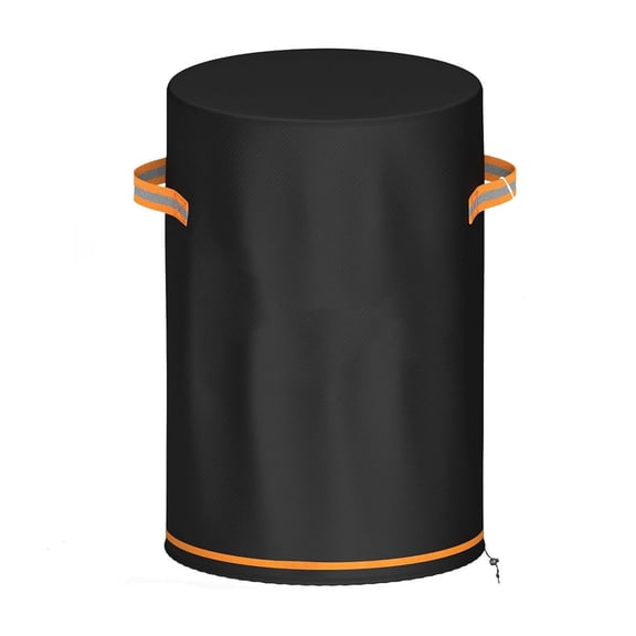 COOLHOOD Column Cover Round Outdoor Furniture Protector With Handle Cylinder Fireplaces Cover Protector For Yard