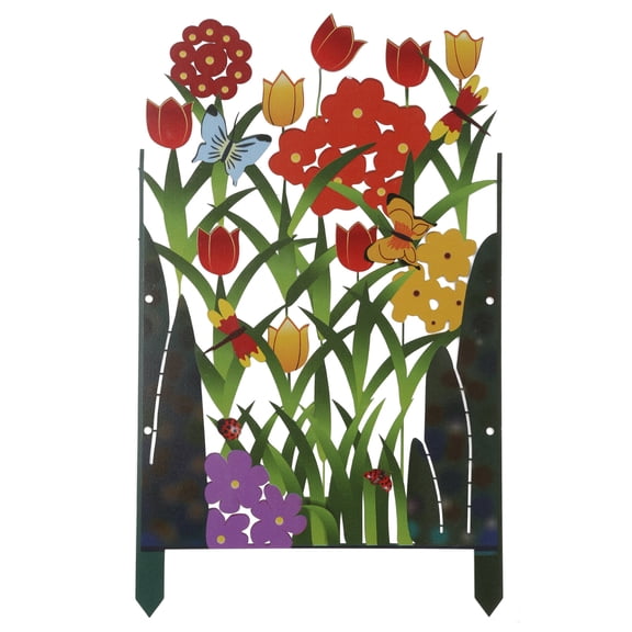 COOLHOOD Courtyard Garden Iron Art Fence Flower Bed Garden Ornament Fence Home Decoration Edging Border Landscape Frame