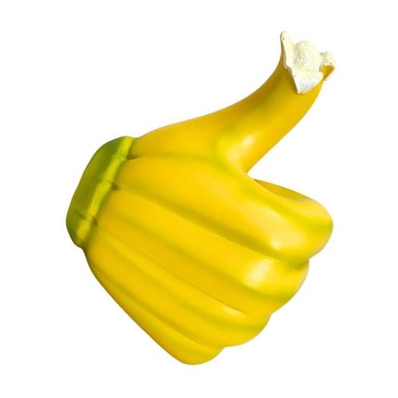 COOLHOOD Creative Resins Banana Thumb Up Hand Gesture Statue for Home Office Desk Book Shelf Decors and Living Room Art Display