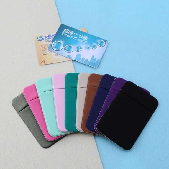 COOLHOOD Credit Card Wallet Holder Pocket Stick-On Adhesive Elastic Tool