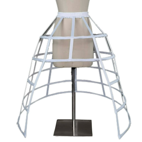 COOLHOOD Crinoline Underskirt Petticoat Cage 2/3/4/5 Hoops for Women Girls Bridal Dress Vintage Gown Short Long Hoop Skirt