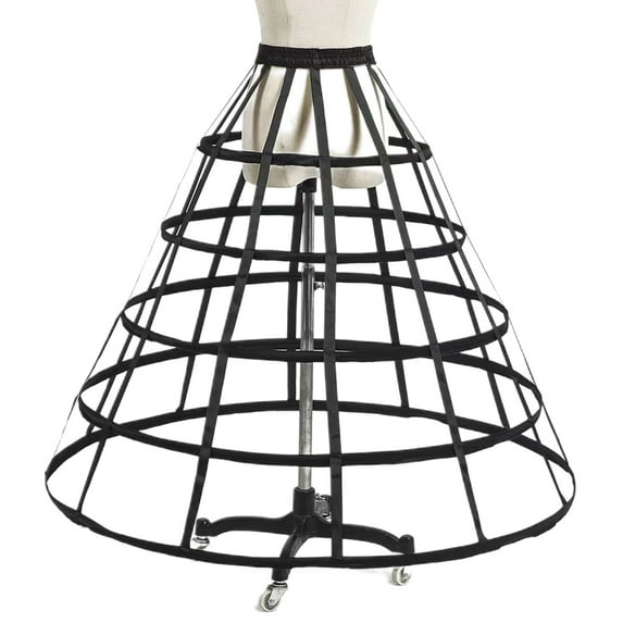 COOLHOOD Crinoline Underskirt Petticoat Cage 2/3/4/5 Hoops for Women Girls Bridal Dress Vintage Gown Short Long Hoop Skirt