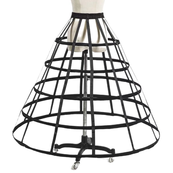 COOLHOOD Crinoline Underskirt Petticoat Cage 2/3/4/5 Hoops for Women Girls Bridal Dress Vintage Gown Short Long Hoop Skirt