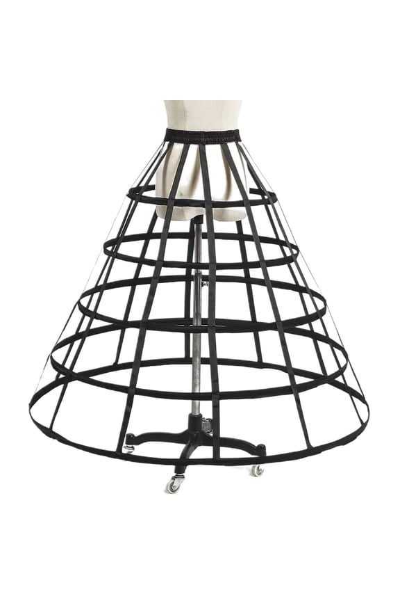 Crinoline Underskirt Petticoat Cage 2/3/4/5 Hoops for Women Girls Bridal Dress Vintage Gown Short Long Hoop Skirt