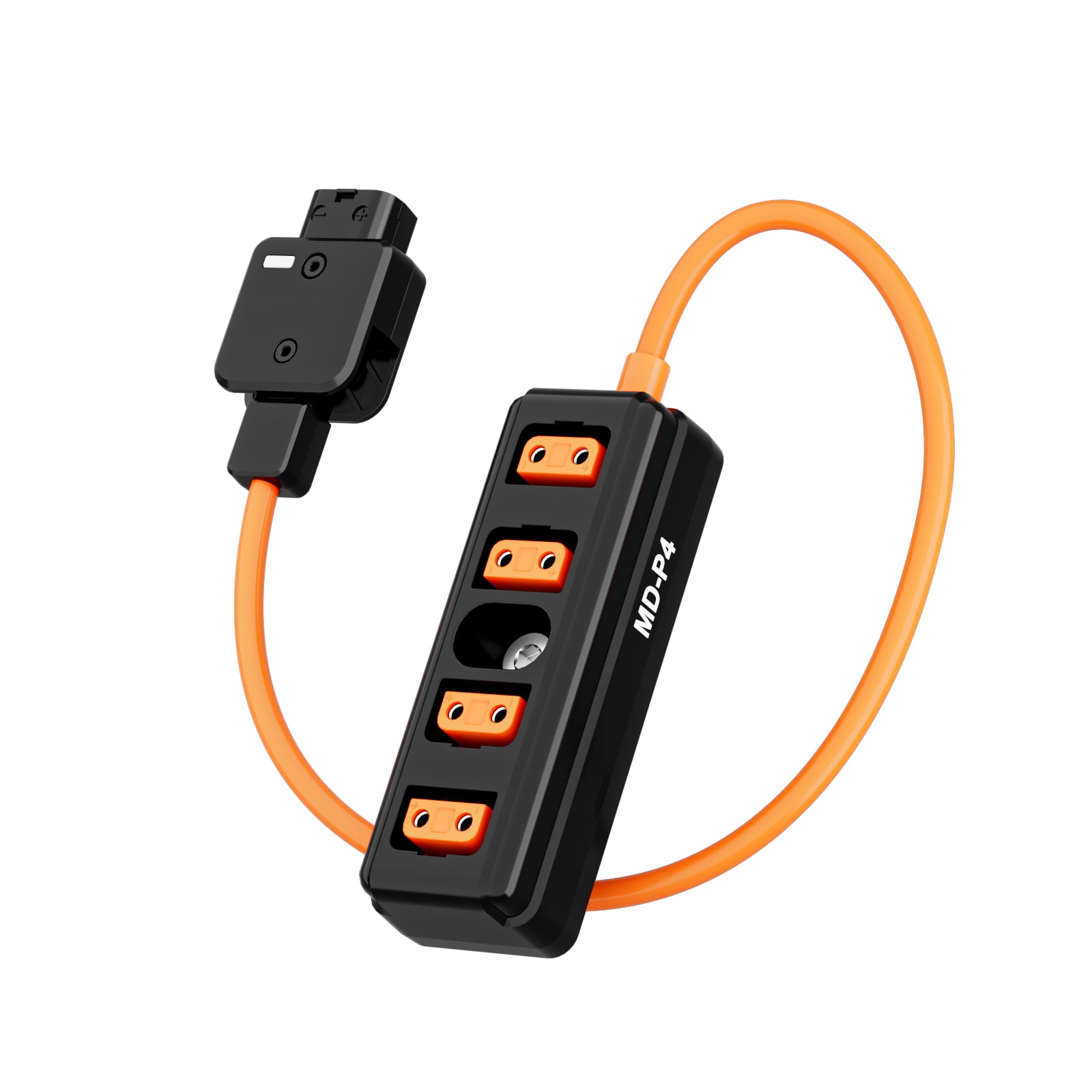 COOLHOOD D Tap Male To 4 Female Power Cable For Cameras Battery Power Supply Distributor With 180° Rotatable Head