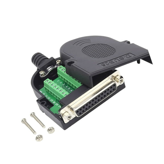 COOLHOOD DB25 Connectors RS232 Block Adapter Module D-SUB 25-pin RS232 Joint Male/Female