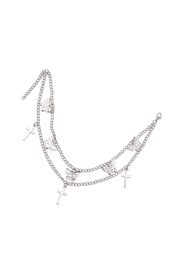 Delicate Boot Chain Punk Shoe Chain Boot Bracelet Double Layer Cool Aesthetic Chain for Daily Wear and Parties