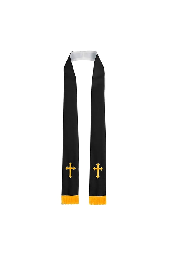 Double Side Wear Stole With Embroidered Crossed Symbol Clergy Shawl For Pastors Priests Men Women Appar