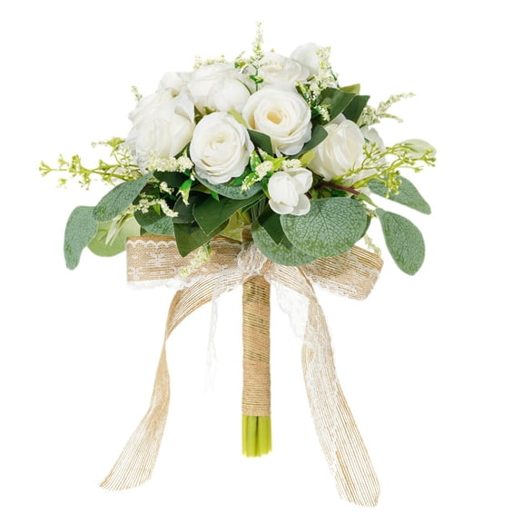 COOLHOOD Durability Bridal Bouquet Light weight Bouquet Handheld Silk Flower Bouquet for Photo Decoration
