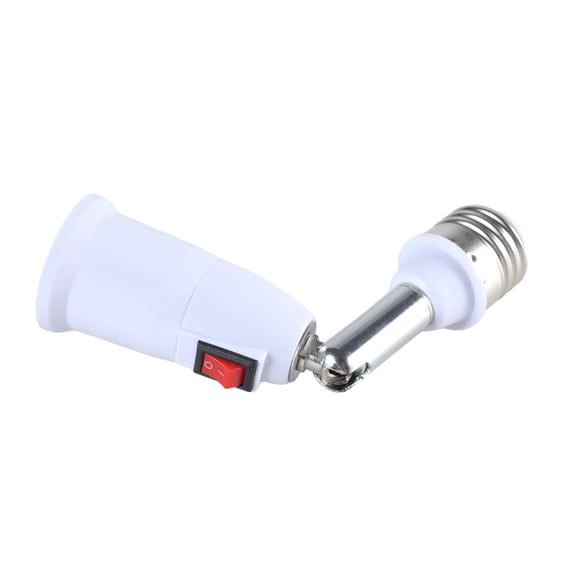 COOLHOOD E27 to E27 Lengthened Lamp Base 180 Degree Rotation Tube LED Light Bulb Extension Lamp Holder Head Conversion Socket