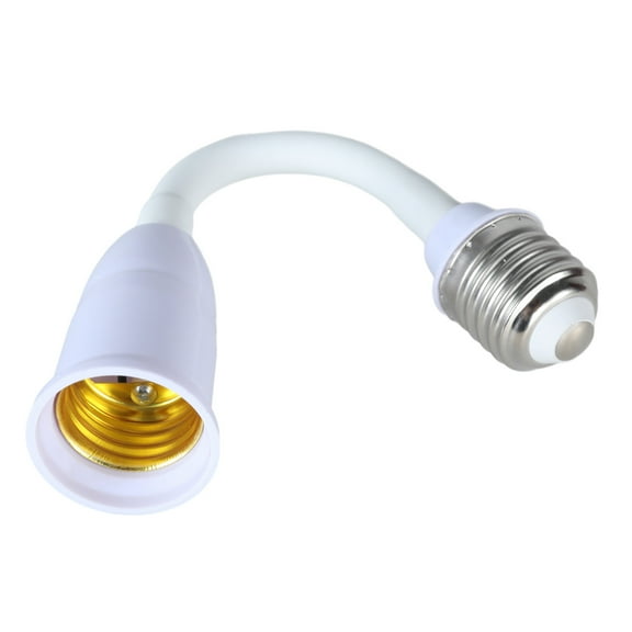 COOLHOOD E27 to E27 Light Bulb Sockets Adapter with Flexible Goosenecks, Adjustable Extender for Home Lighting