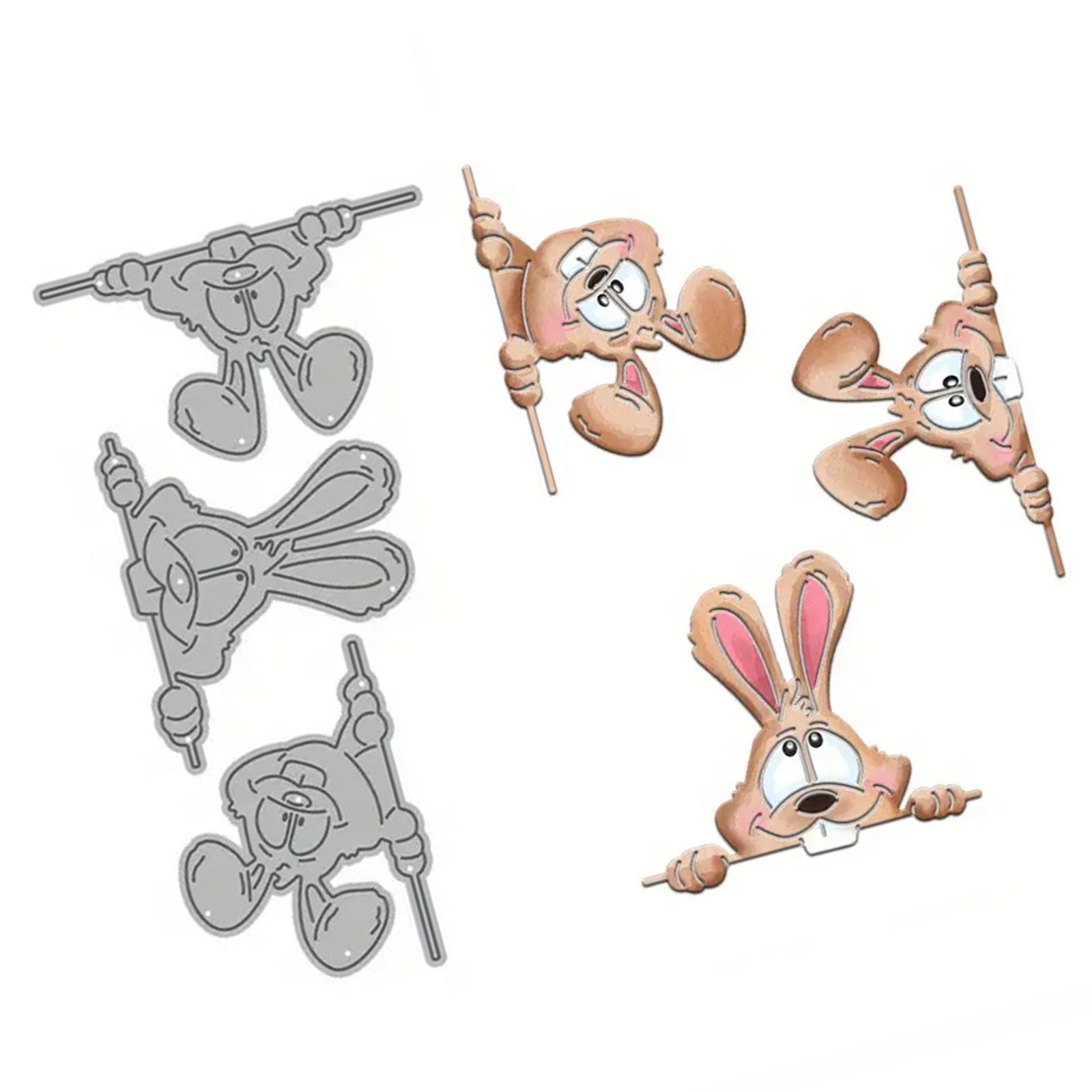 Easter Bunny & Eggs Tree Die Cutting Set - Metal Dies For Card Making, Scrapbooking, DIY Crafts