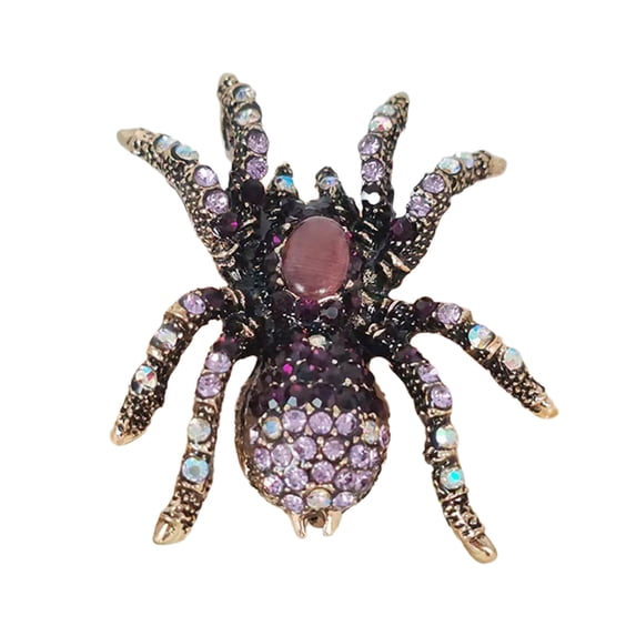 COOLHOOD Elegant Fashion Brooch Accessory Trendy Spiders Designed Brooch with Rhinestones Delicate Collar Pin Jewelry