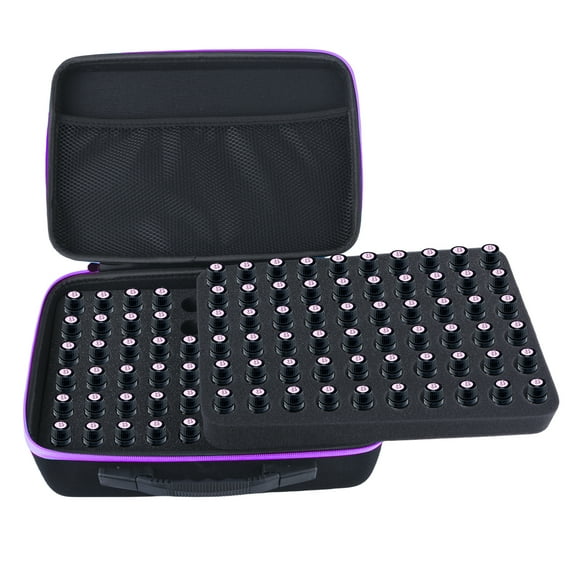 COOLHOOD Essential Oil Travel Case For 120 Bottles 5-10ML Roller Storage Organized Bag Carrying Case Home And Travel Use
