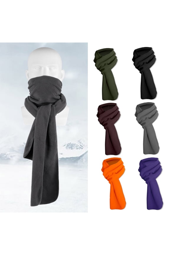 Fashion Warm Fleece Scarf Soft Lightweight Solid Color Autumn Winter Scarves Wraps for Women Men Girls