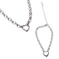 thumbnail image 1 of COOLHOOD Fashionable Couple Accessories Love Heart Pendant Necklace and Bracelet Set Adjustable Clasp Jewelry for Men and Women, 1 of 3