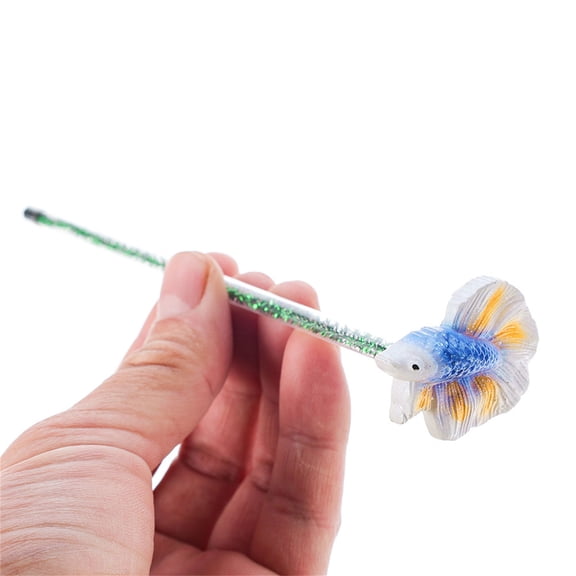 COOLHOOD Fish Training Wand Starter Resin Training Stick NaturalHabitat Fishtanks Fish Tail Wand Aquariums Decors