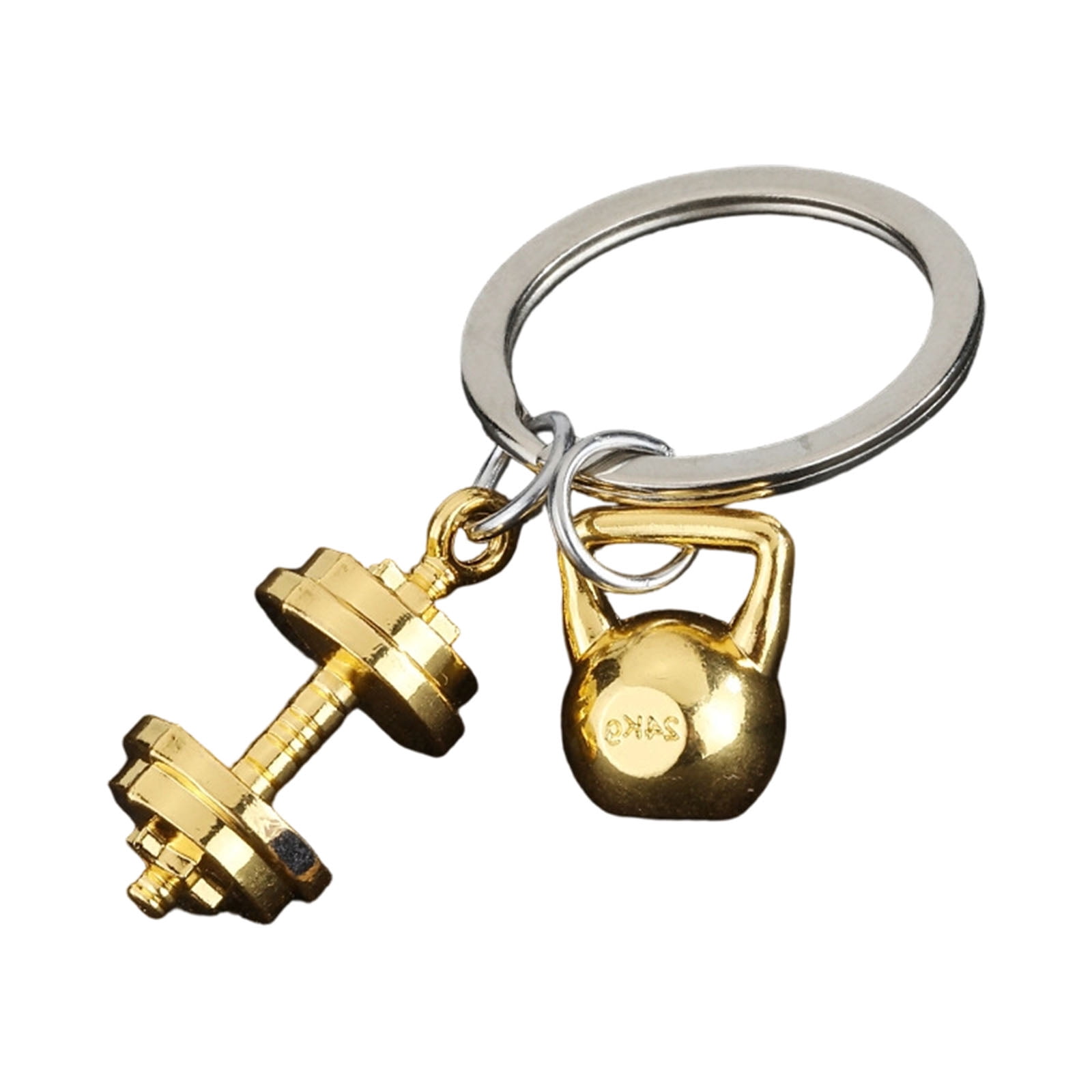 Gym Based Keychains COOLHOOD Fitness Enthusiast Kirsite Dumbbell Keychain For Gym Lovers ...