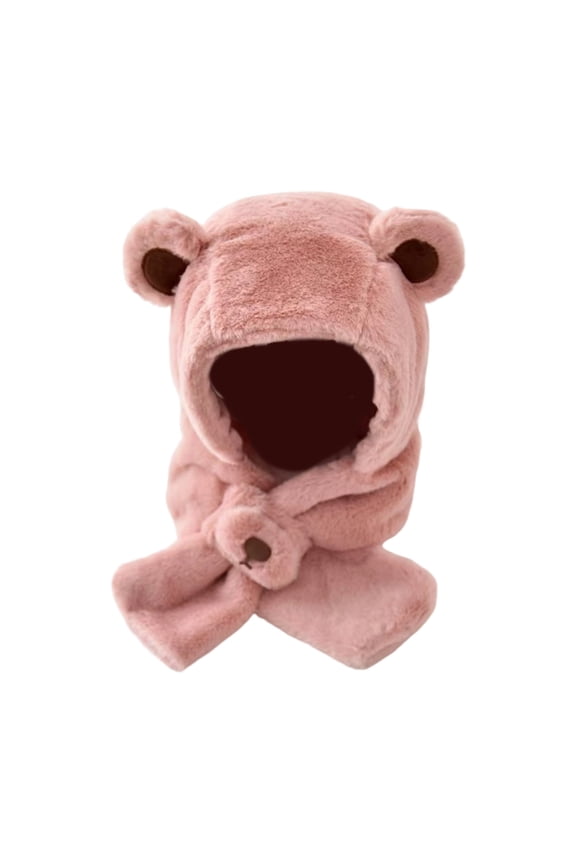 Fleece Hat and Scarf Set for with Ear Covers Warm Winter Accessory for Toddler Boys Girls