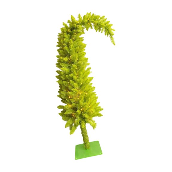 COOLHOOD Flexible Pencil Molded Artificial Christmas Tree 2.95ft Pre Brightened Flame Retardant PVC Boughs With Metal Stand For T