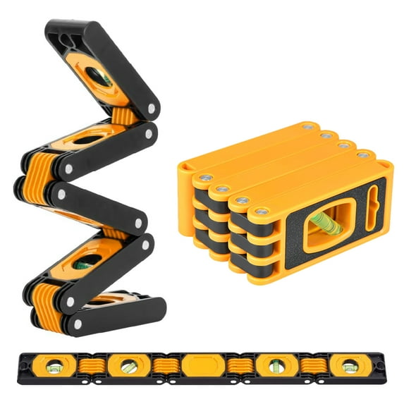 COOLHOOD Foldable Aluminum Levels Tool High Accuracy Measurement Rustproof Compact Storage Suitable For Carpentry And Renovations