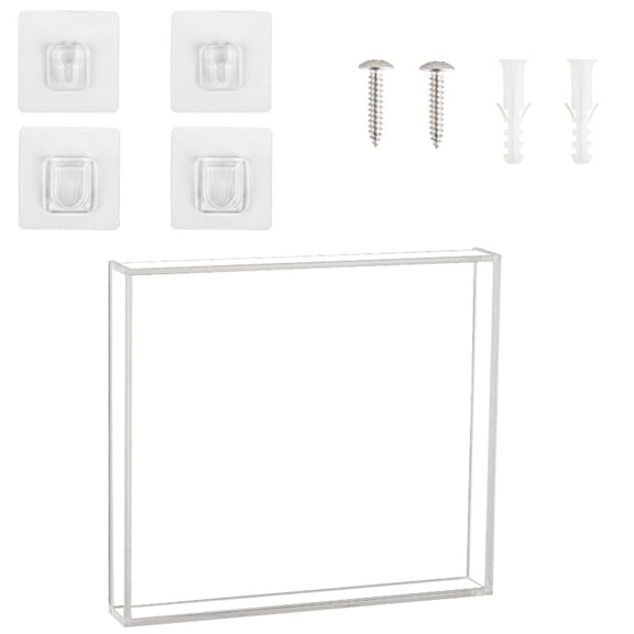 COOLHOOD Frame Display Case Acrylic Display Box Clear Wall Mount Display Shelf Case for Wall Display Standard Size