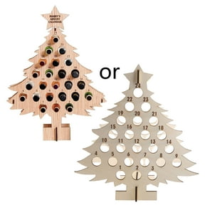 COOLHOOD Fun Adult Advent-Calendar Countdown-24 Days-Christmas Tree Holder Bottle Wine-Stand Decoration Gifts