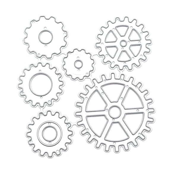 COOLHOOD Gear Metal Cutting Die Stencil Embossing Template for Card Making Journaling Decoration