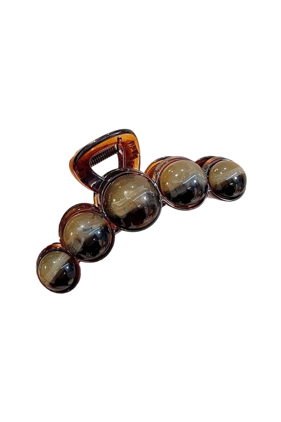 Gradients Beaded Hair Claw Women Geometric Acrylic Hair Clamp Jaw Clip Fashionable Daily Use Hair Accessories