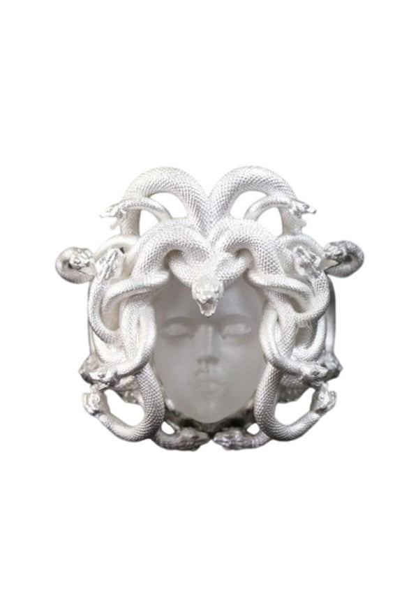 Greek Queen Snake Rings Gothic Adjustable Opening for Men and Women Punk Styles Jewelry Handmade Retro