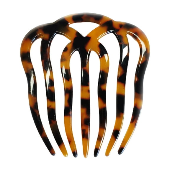 COOLHOOD Hair Side Comb Hollow Out 7 Teeth Acetate Tortoise Hairpin