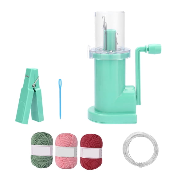 COOLHOOD Hand Operated Cord Knitter Knitting Machine Manual Knitting Mill Machine Bracelets Making Tool With Yarn Needle Cord