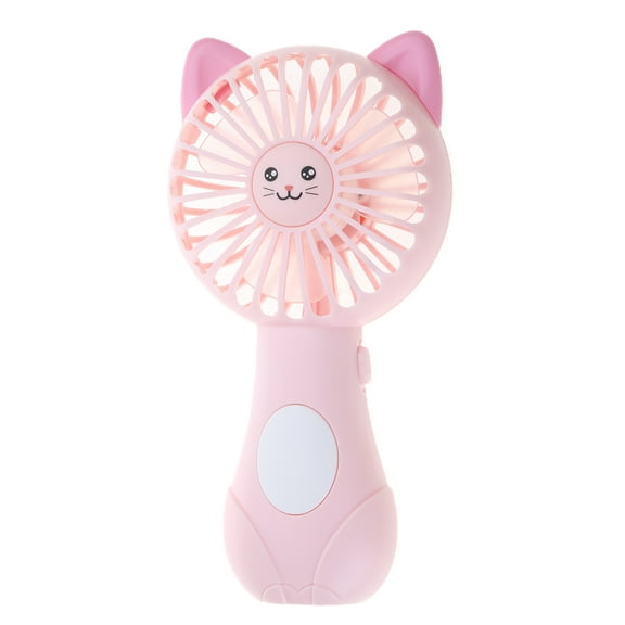 COOLHOOD Handheld Fan Cartoon Animal Fans Soft Foam Battery Powered for Student Panda Kitten Fan Portable