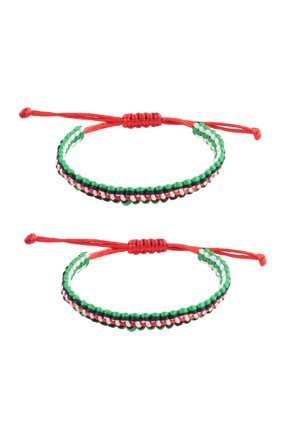 Handmade Palestinian Bracelet Adjustable Rope Bracelet Jewelry Adornment Palestine Pattern Bangles Accessory