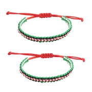 COOLHOOD Handmade Palestinian Bracelet Adjustable Rope Bracelet Jewelry Adornment Palestine Pattern Bangles Accessory