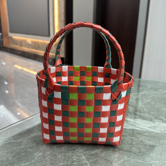 COOLHOOD Handwoven Storage Basket Customizable Color Christmas Wedding Decoration Organiser