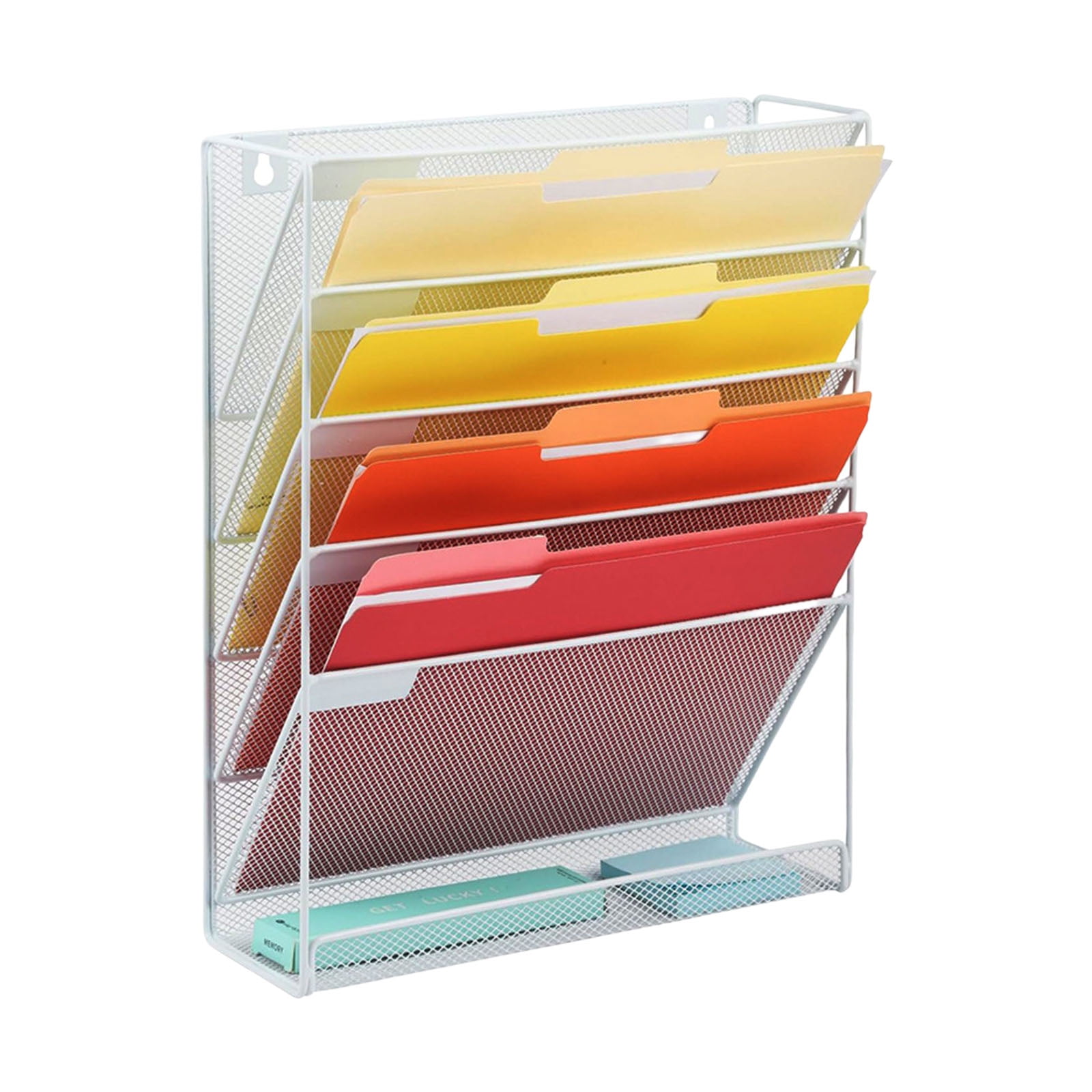 COOLHOOD Hanging Wall File Holder Office Desk Paper Organizers in Tray Magazine Storage Rack Desk Accessories for File Storage